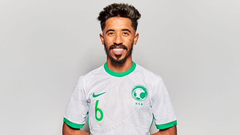 Nawaf Boushal trong màu áo của tuyển quốc gia